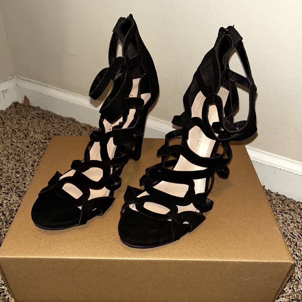 Charlotte Russe- Black Faux Suede material